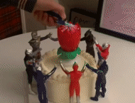 奥特曼生日蛋糕视频转gif制作
